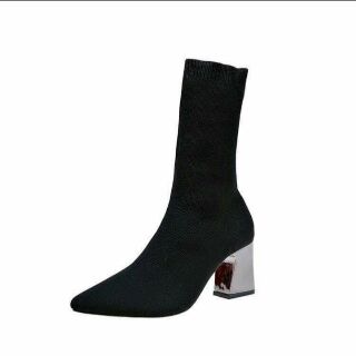 Boot Zara gót bạc hot hit