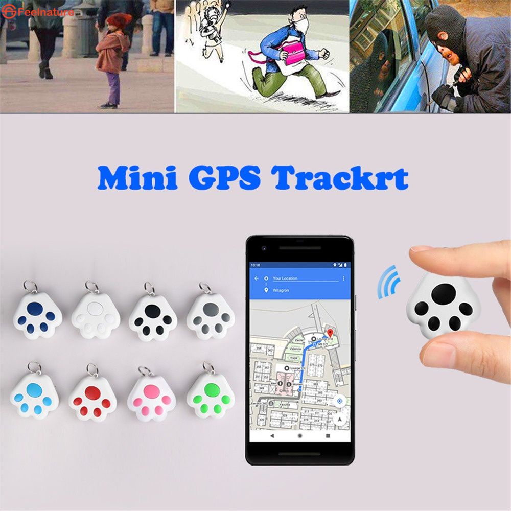 ❒ Có ❒ Em Mini Thông Minh Định Vị GPS Bluetooth Không Dây Theo Dõi Mèo Cưng Xe Máy Hành Lý Chống Mất Cảm Biến Báo Động Thiết Bị