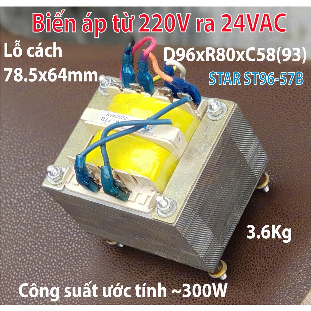 Biến áp cách ly ra 24VAC vào 220VAC tháo máy 250W