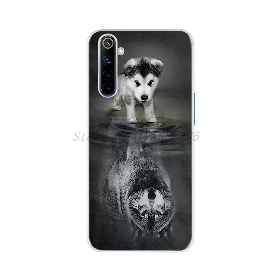 Case Realme 5 Pro 5i 6 6Pro 6i Cool Cover Cat Wolf Printed Casing Oppo Realme5i 6i Soft TPU Case Real me 5Pro 6 Pro Bag