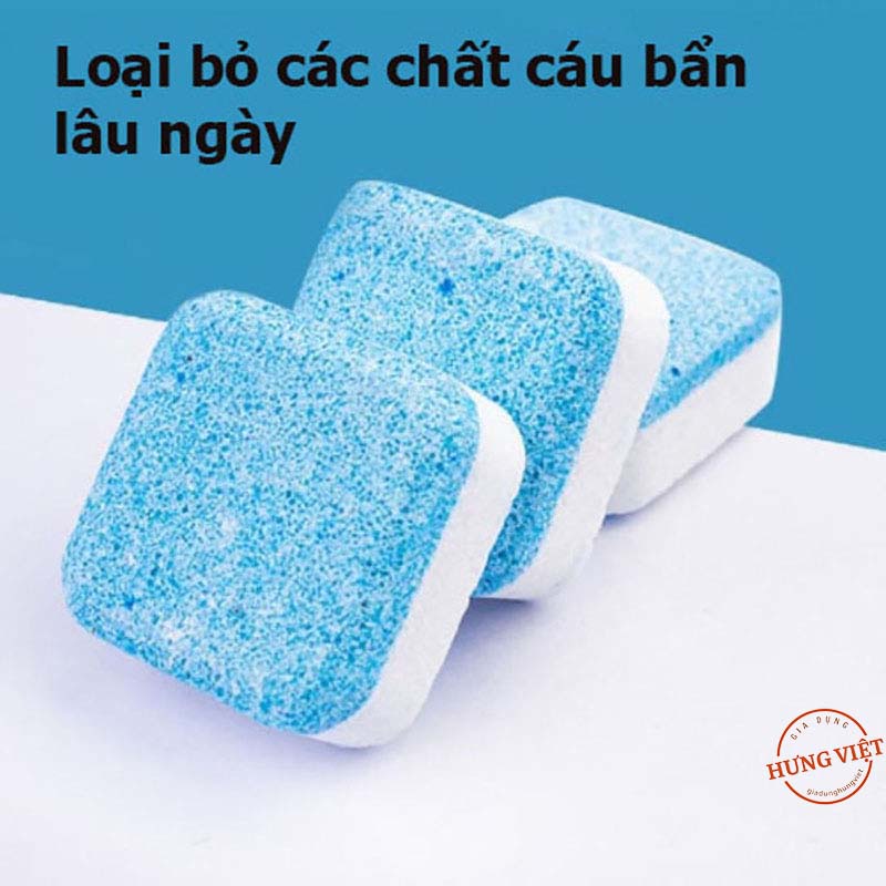 2 Viên tẩy lồng giặt, vệ sinh lồng giặt, loại bỏ cặn, màng bám trong lồng giặt [VIÊN TẨY]