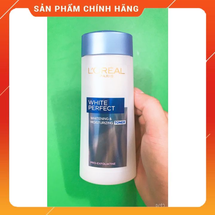 [chính hãng]Nước hoa hồng se khít lỗ chân lông và trắng mịn da L'O.real Paris Aura Perfect 200ml chai màu xanh