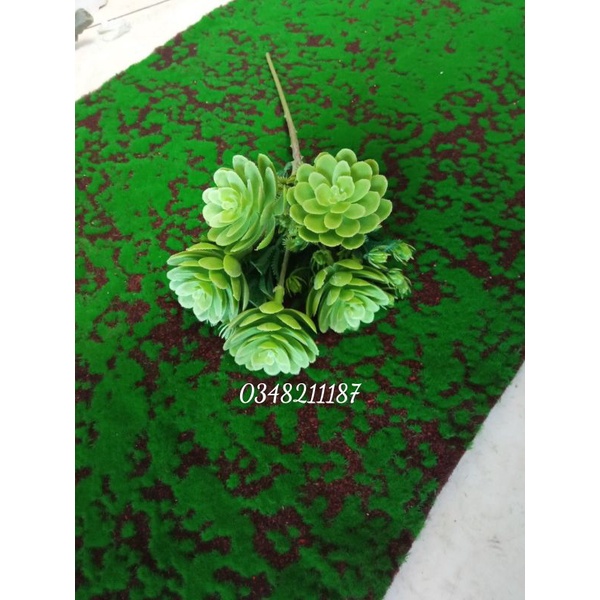 Sen đá giả cành 5 bông, trang trí siêu đẹp. hoa giả trang trí