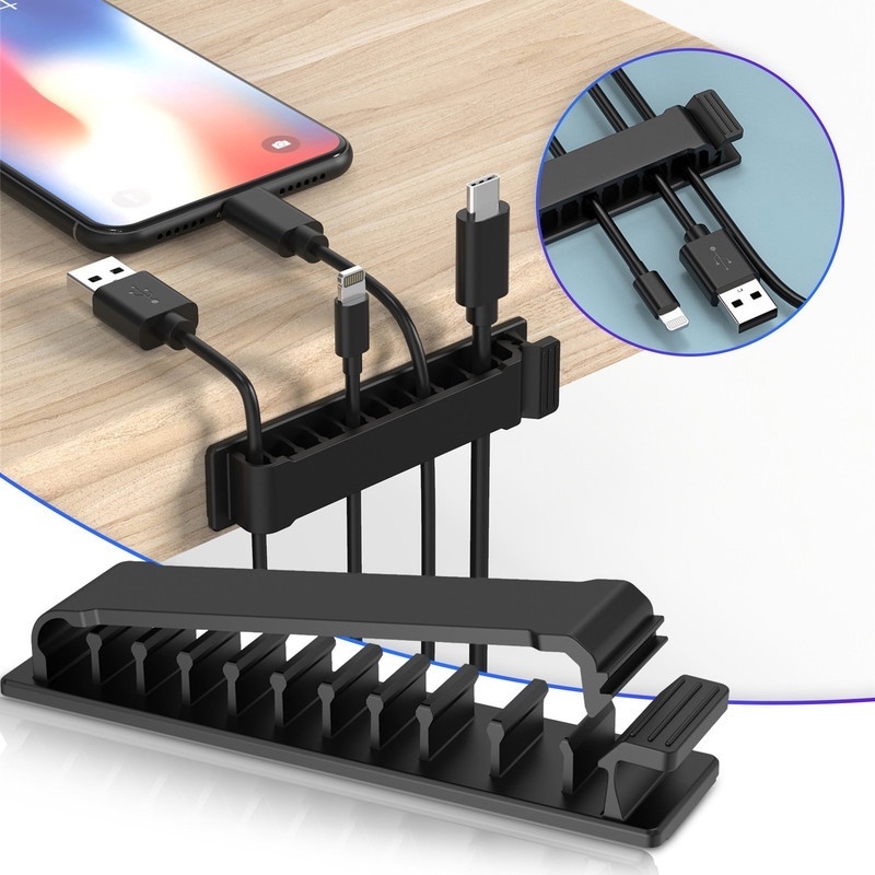 Kẹp Cố Định Dây Cáp Tai Nghe 10 Lỗ Có Thể Điều Chỉnh Tiện Dụng