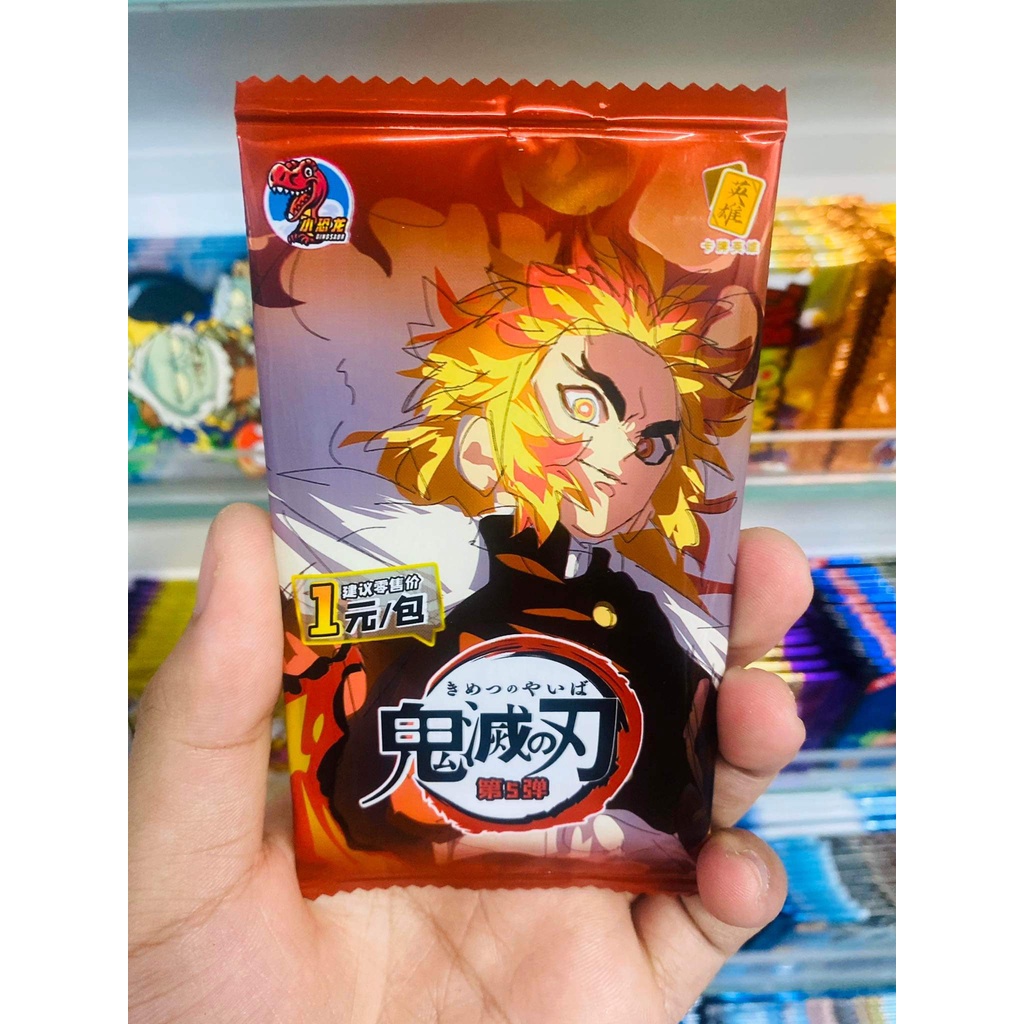 Tổng hợp Set 5 ảnh thẻ nhân phẩm Anime Kimetsu no Yaiba Thanh Gươm Diệt Quỷ ngẫu nhiên chibi xinh xắn
