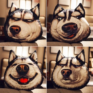Gối Ôm Hình Chú Chó Husky 3d Dễ Thương Xinh Xắn