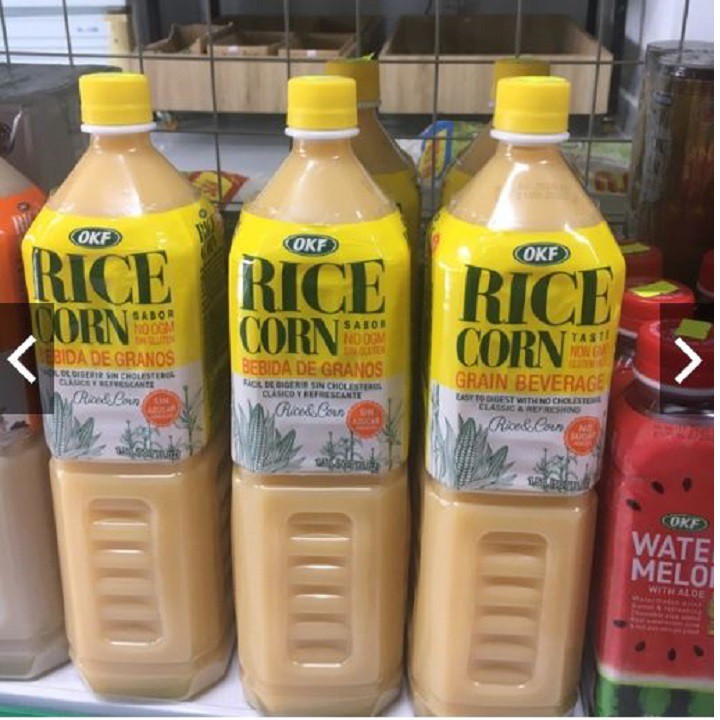 1,5l Sữa gạo bắp OKF Rice Corn nhập khẩu Hàn Quốc - đồ ăn vặt Sài Gòn, thơm ngon đậm vị - ViXi Food