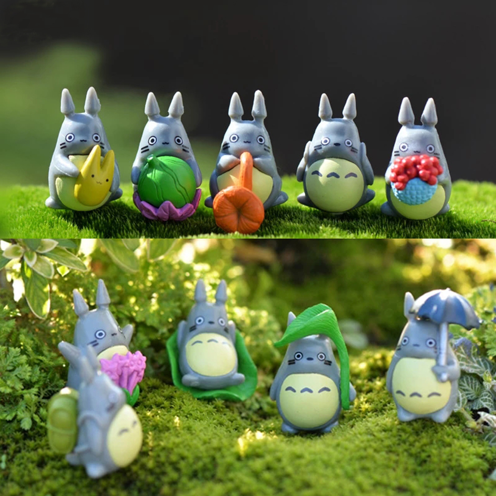 Set 10 Mô Hình Nhân Vật Totoro Bằng Nhựa Pvc 1-3cm Trang Trí Tiểu Cảnh