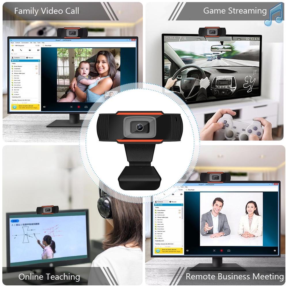 Webcam Hd 720P máy tính 2 mẫu có mic, học online trực tuyến