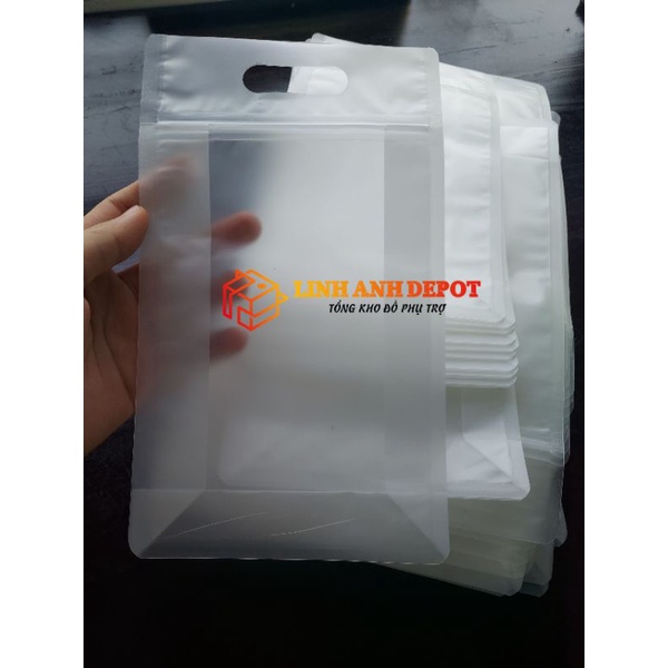 1KG TÚI ZIP 8 CẠNH TRONG MỜ NHẬP KHẨU