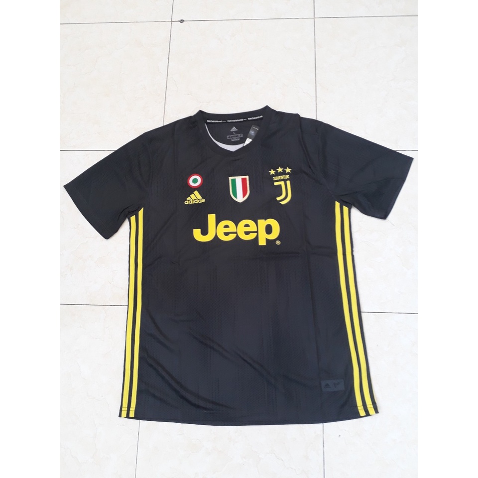Áo Fan Juventus đen hàng thái đầy đủ logo