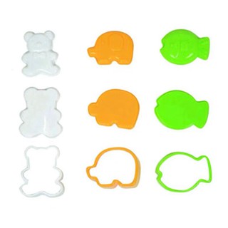 [ Vova Mart] Set 3 khuôn ép cơm hình thú cho bé