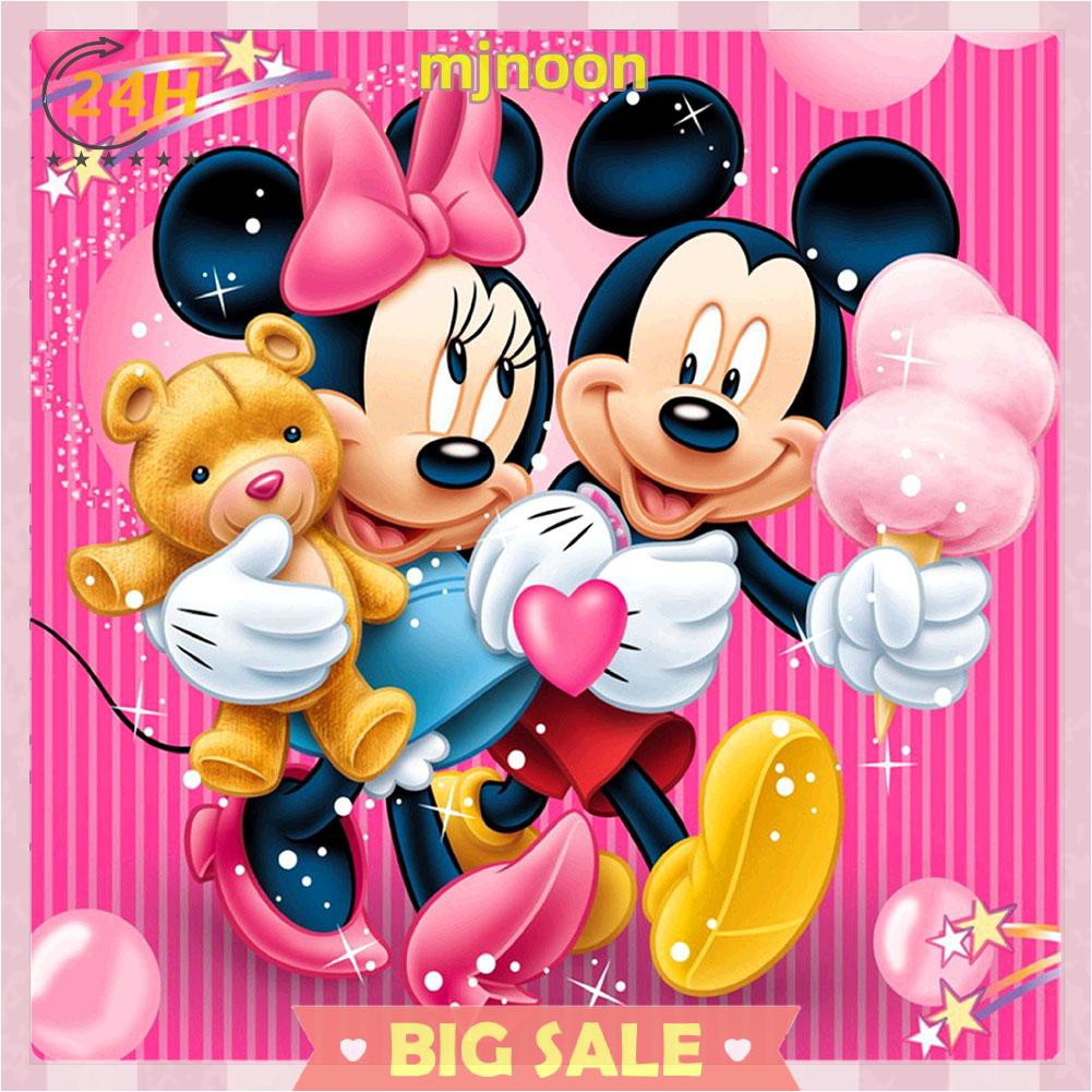 Bộ Tranh Đính Đá 5d Tự Làm Hình Chuột Mickey Độc Đáo