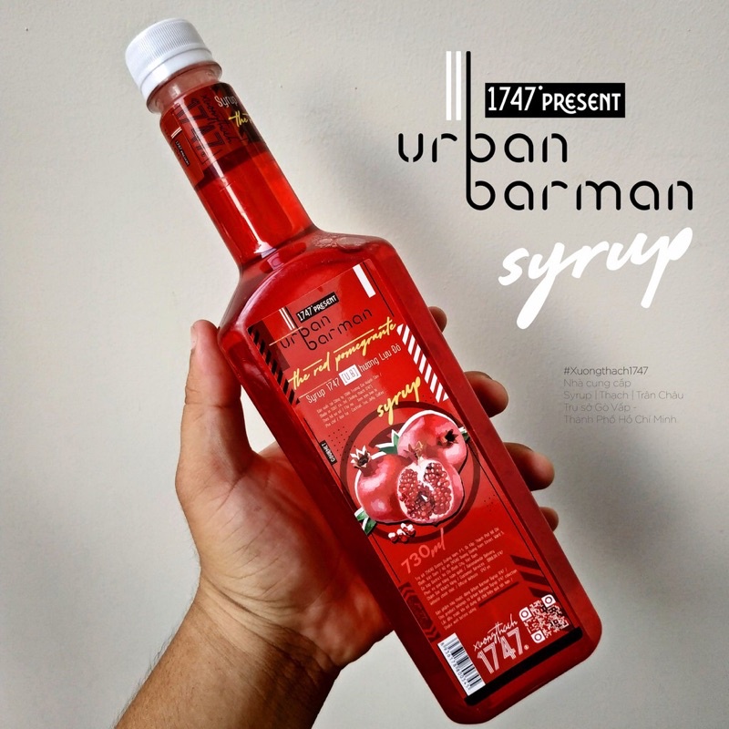 siro lựu 1747 urban bacman 730ml