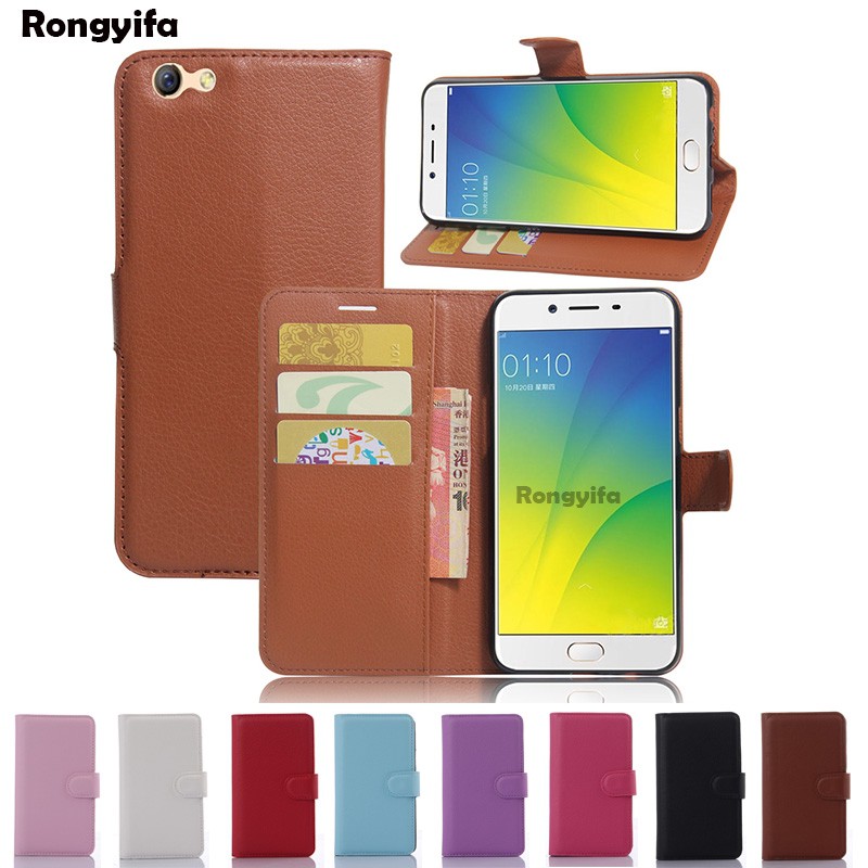 Bao da điện thoại có đế đỡ gấp và ngăn để thẻ cho Opoo A77 F3 | BigBuy360 - bigbuy360.vn