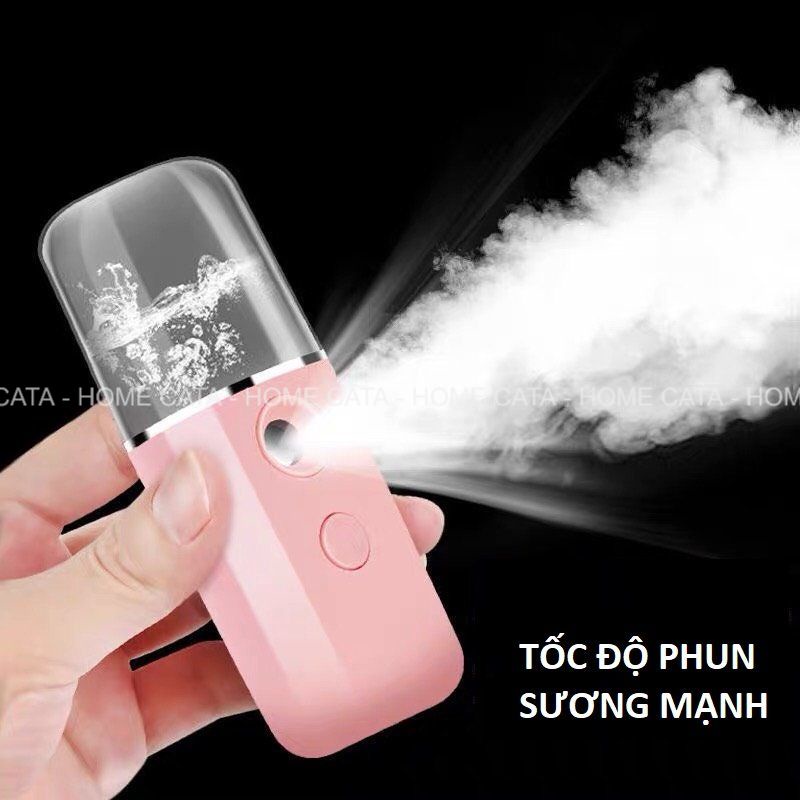 Máy Phun Sương Xông Hơi Mặt NaNo Mini Cầm Tay Hỗ Trợ Dưỡng Da Cấp Nước Tối Đa