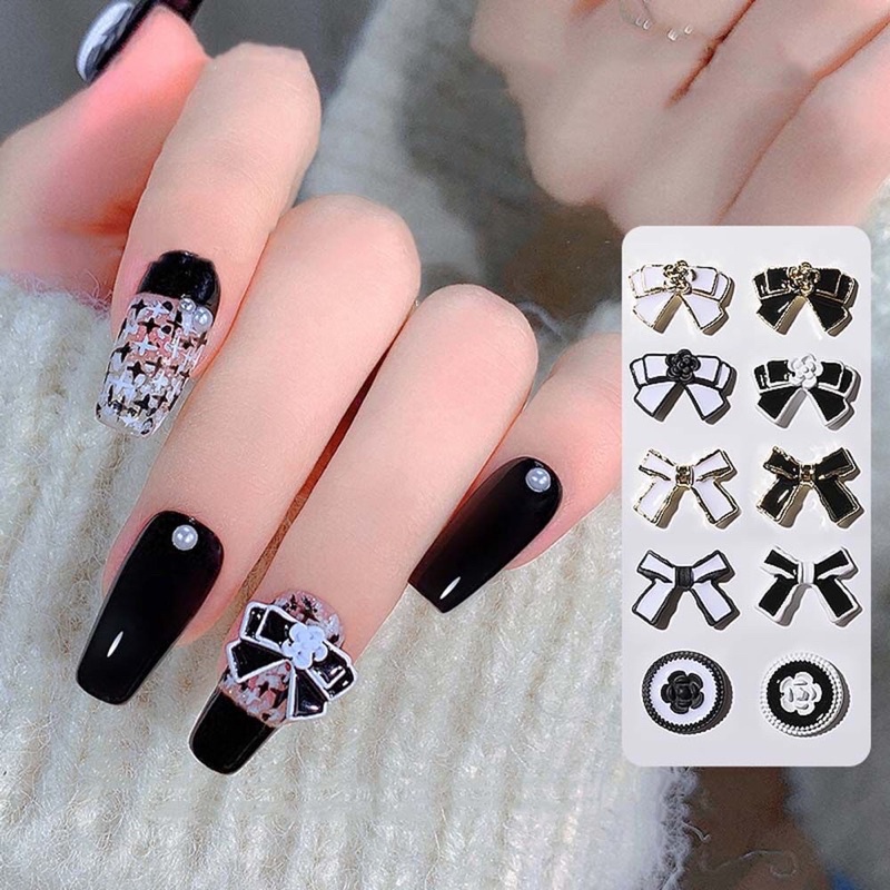 Charm nail thương hiệu-charm hoa trà