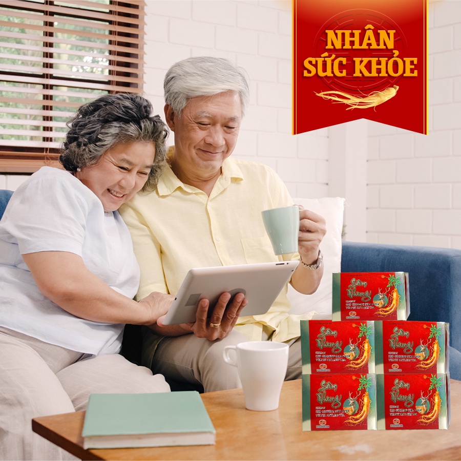 Trà Hồng Sâm dạng hộp bồi bổ cơ thể, tăng cường sức khỏe, phù hợp với người già, mới ốm dậy (10 gói)