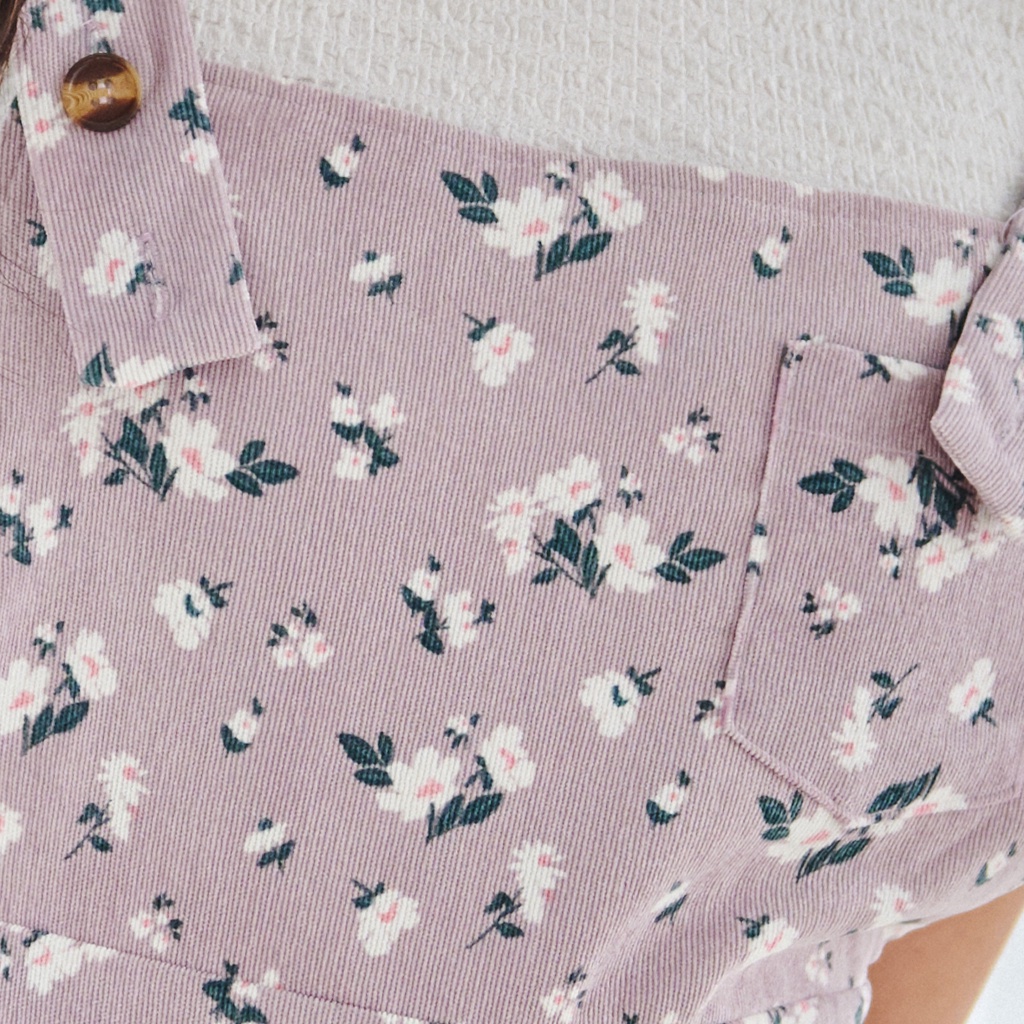 BLEUBIRD Quần yếm nhung hoa FLORAL DUNGAREE | BigBuy360 - bigbuy360.vn