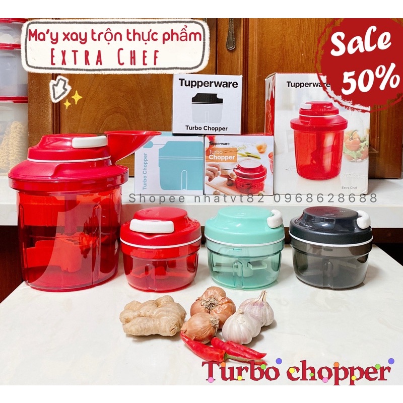 Máy xay tay thực phẩm turbo chopper tupperware