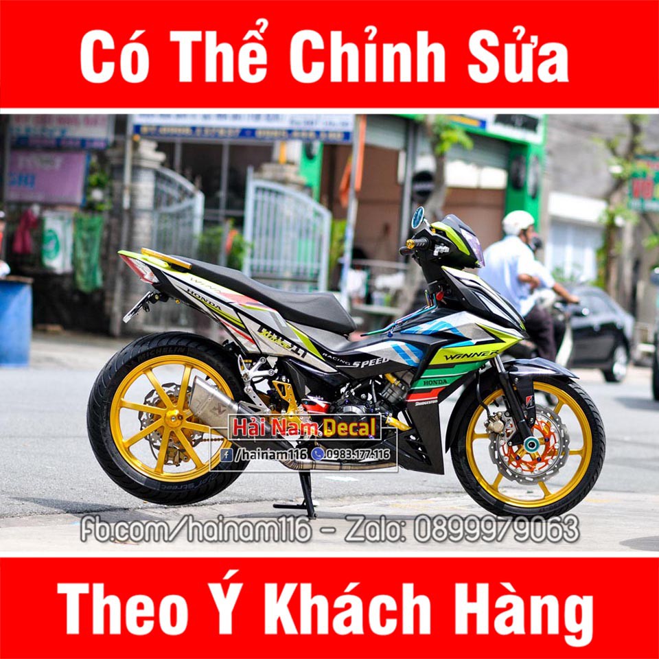 Tem Trùm Winner Xanh Trắng BMW