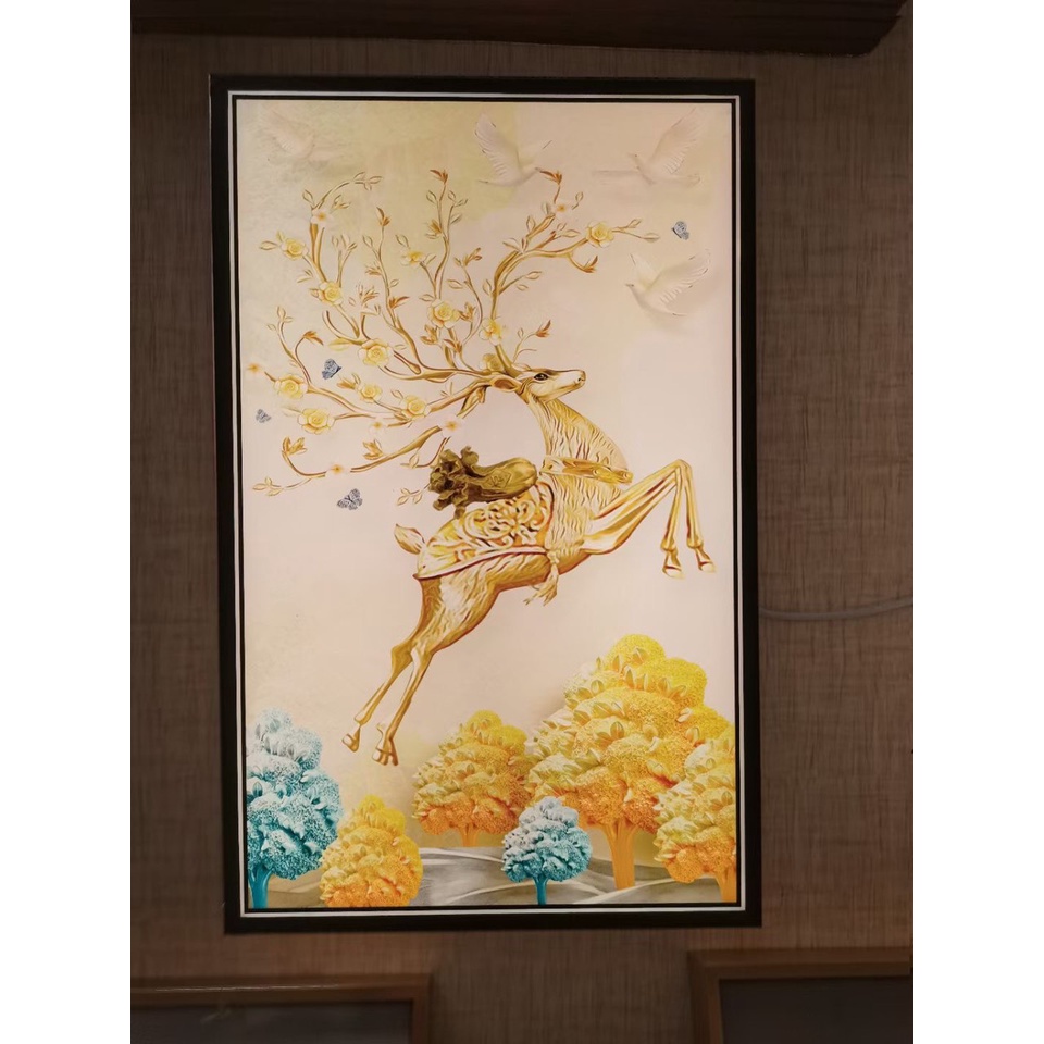 Đèn Tranh Led Nghệ Thuật Treo Tường 3D Kích Thước 40 x 60 cm Hiện Đại