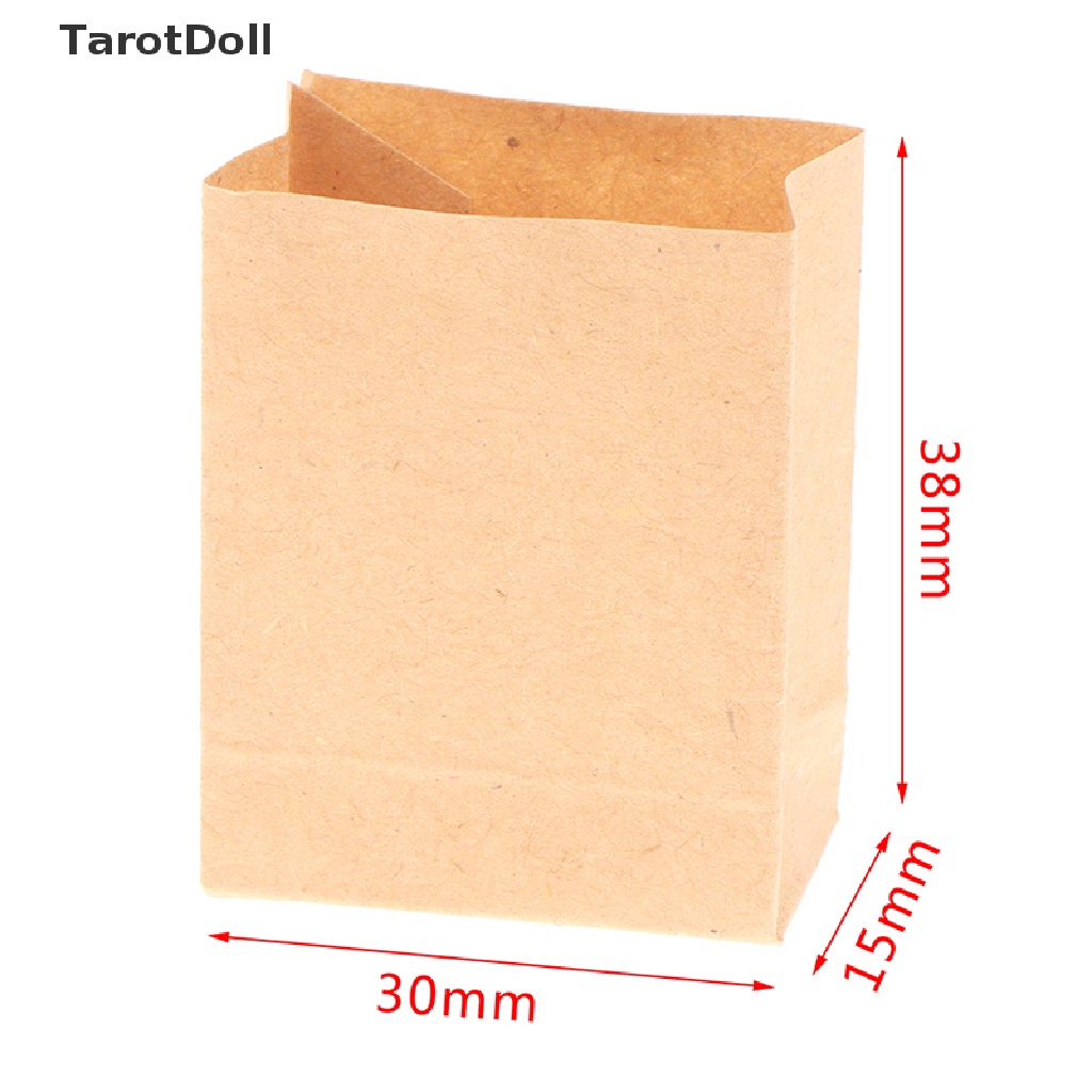 Bộ 5 Túi Giấy Đựng Bánh Tarot 1: 12 Trang Trí Nhà Búp Bê