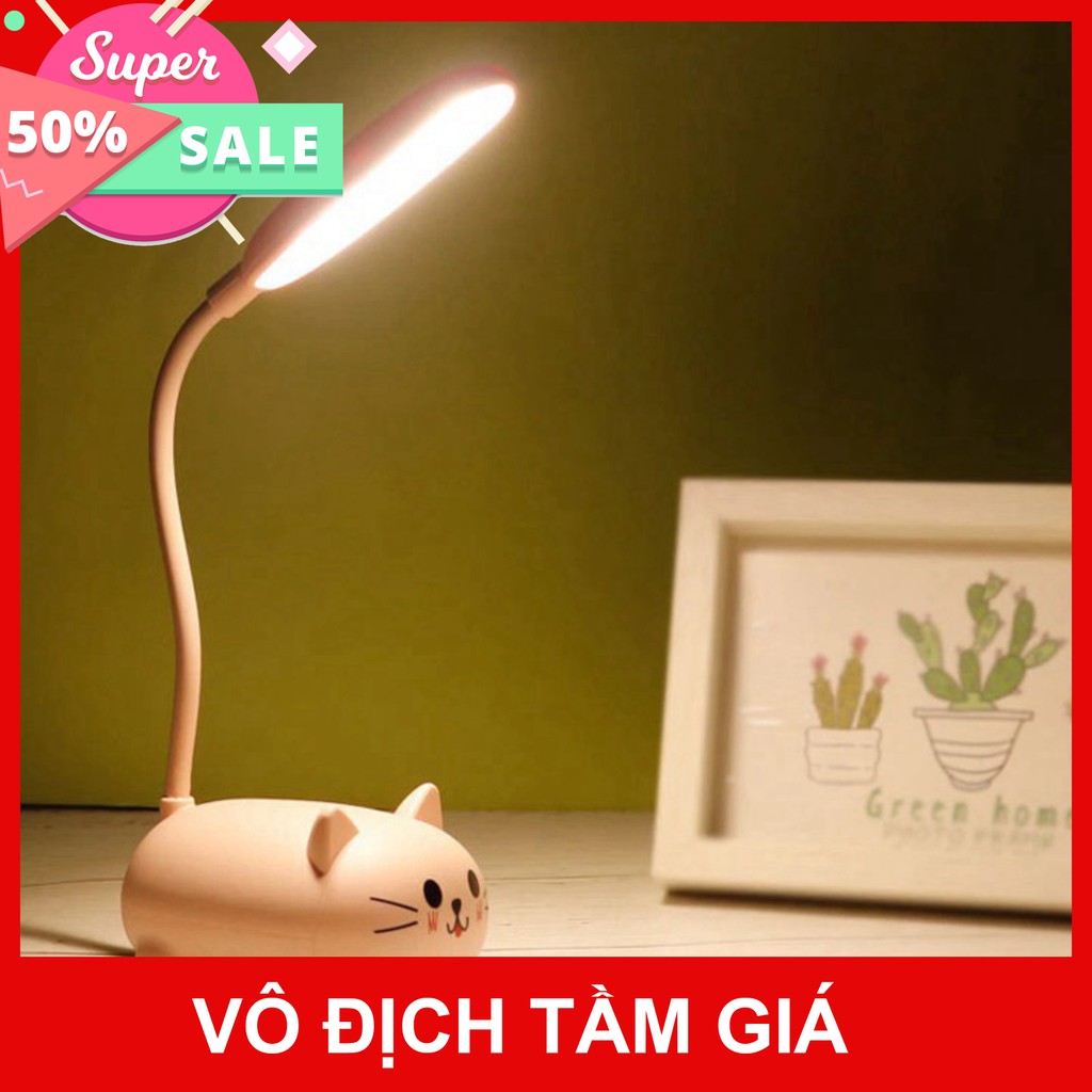 D12 Đèn LED để bàn sạc pin hình thú chống cận thị dành cho học trò sinh viên