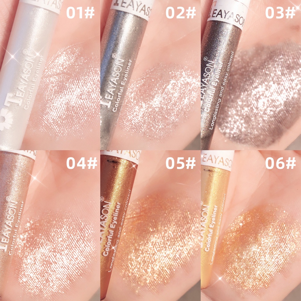 [Hàng mới về] Phấn mắt dạng lỏng Teayason 6 màu ánh kim long lanh