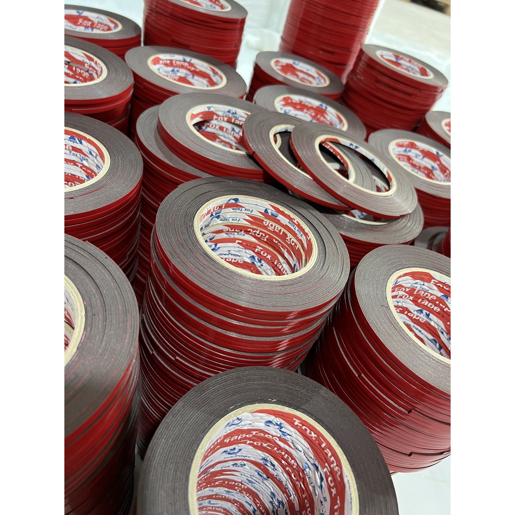 Băng Keo Hai Mặt Xốp Đen 4mm Gò Biển Số Xe Máy, Xe Ô Tô FOXTAPE