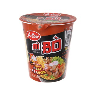 Mì A-One vị bò 65g thùng 12 ly