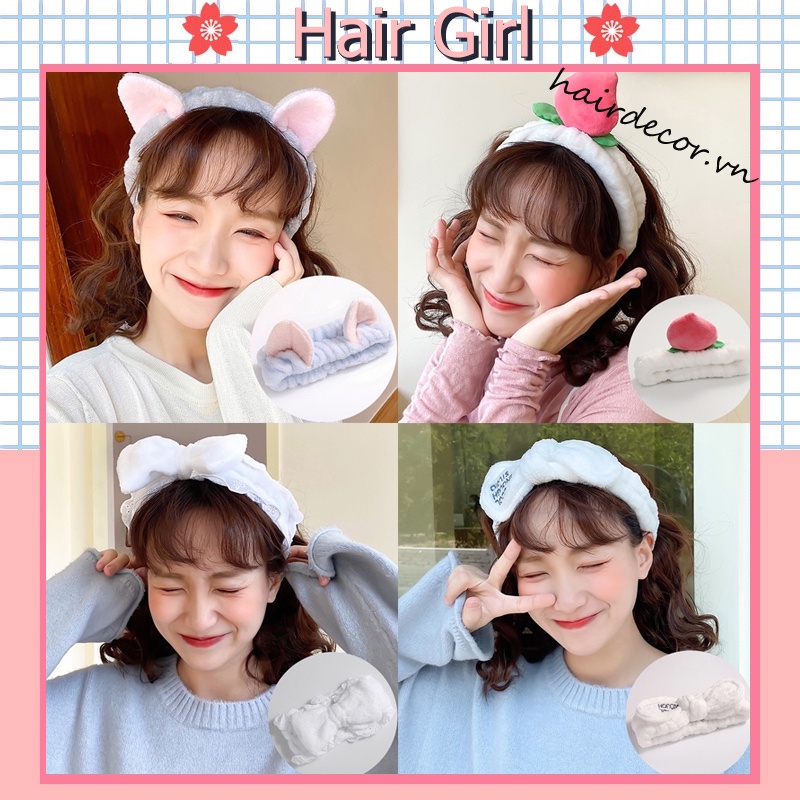 Băng đô rửa mặt chống trượt thời trang Hàn Quốc đáng yêu
