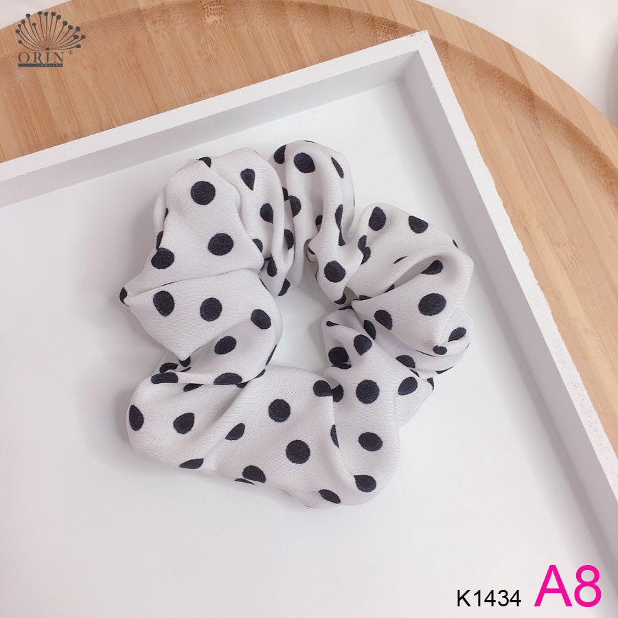 Khăn turban, bandana đội đầu, buộc tóc, buộc túi đa năng chấm bi cao cấp Orin K1434