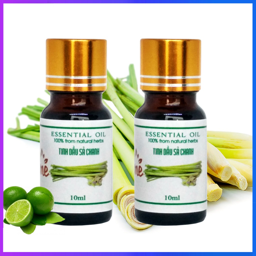 COMBO 2 LỌ 10ML _ Tinh Dầu Sả Chanh VIDAME - Thơm phòng, đuổi muỗi hiệu quả