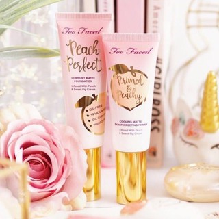 Kem lót Too Faced Primed & Peachy Cooling Matte Skin Perfecting Primer 20ml - 5ml
