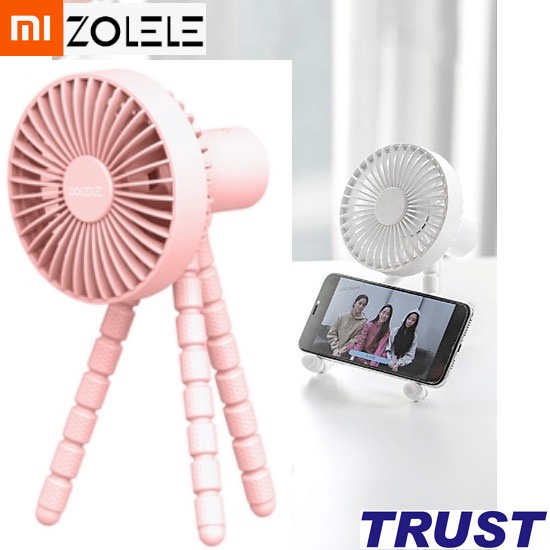 Quạt cầm tay mini tích điện chân bạch tuộc Xiaomi ZOLELE GXZ-F1010 dung lượng pin 1800mAh 3 cấp độ