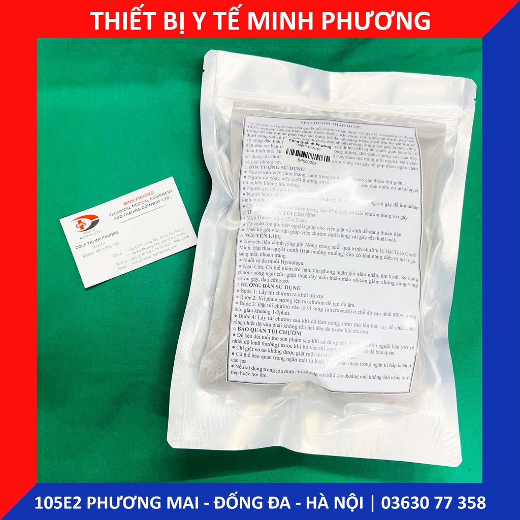 Gối thảo dược chườm vùng vai gáy chữa đau mỏi và đả thông kinh mạch