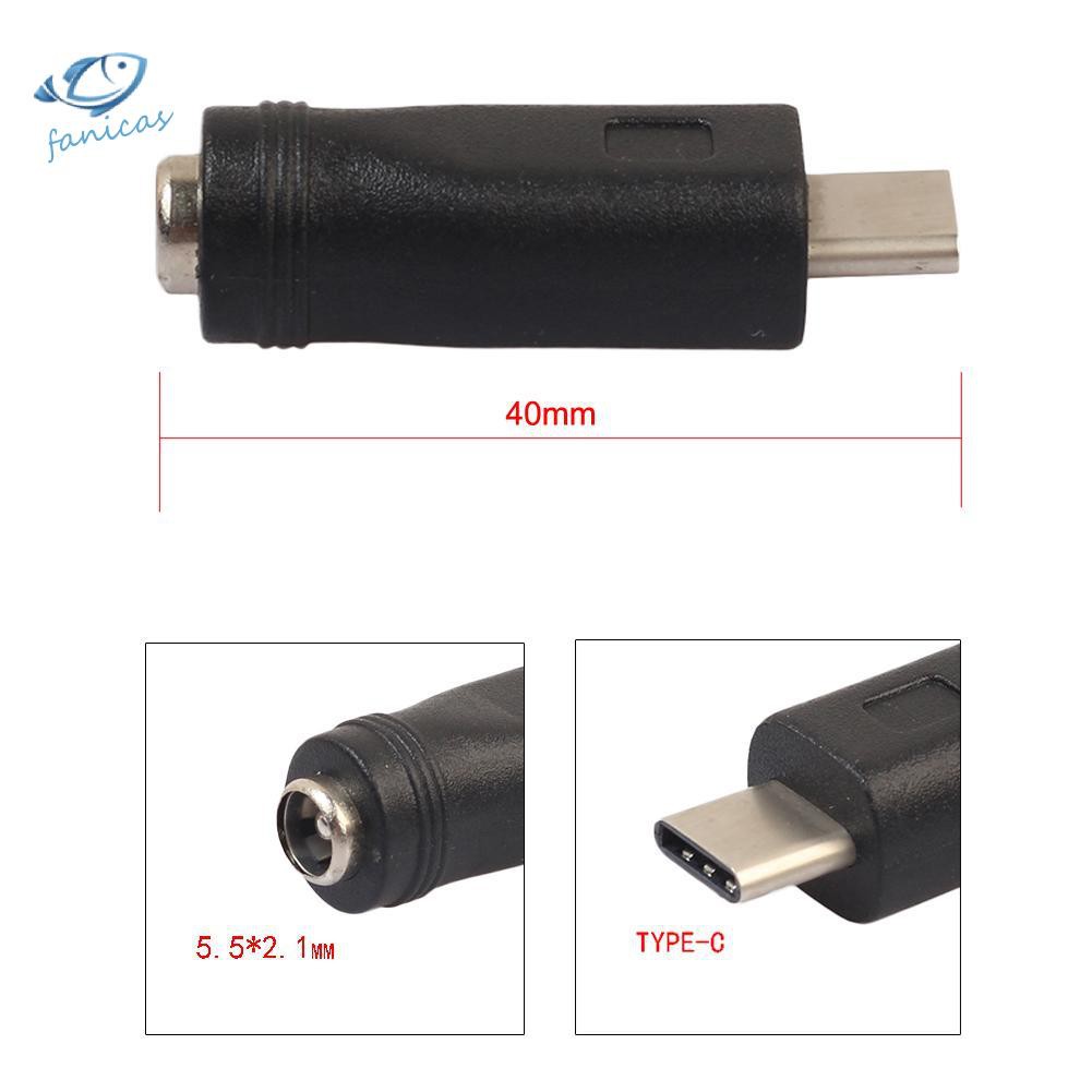 Đầu Chuyển Đổi Usb Type-C Sang 5.5x2.1mm Cho Laptop Pc