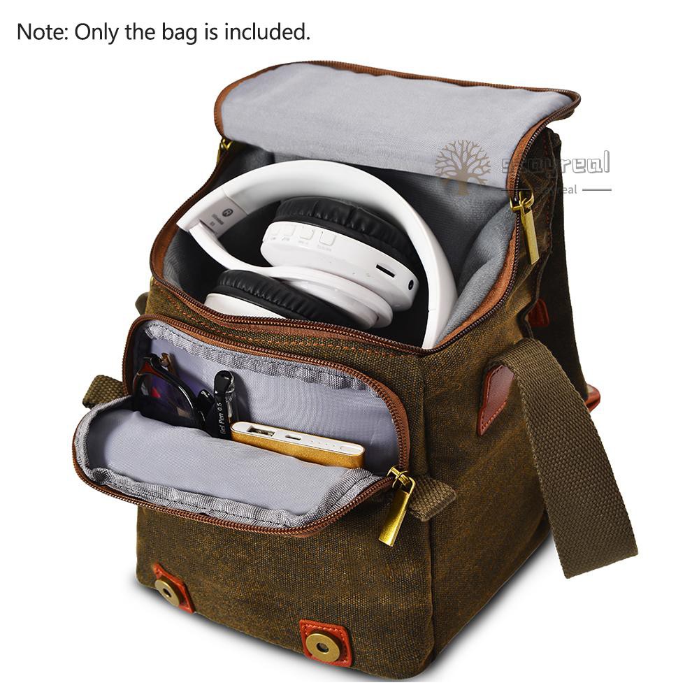 CADeN Canvas Shoulder Camera Bag Messenger Bag for 1 Camera 1 Lens Compatible with    DSLR Mirrorless Camera and Lens