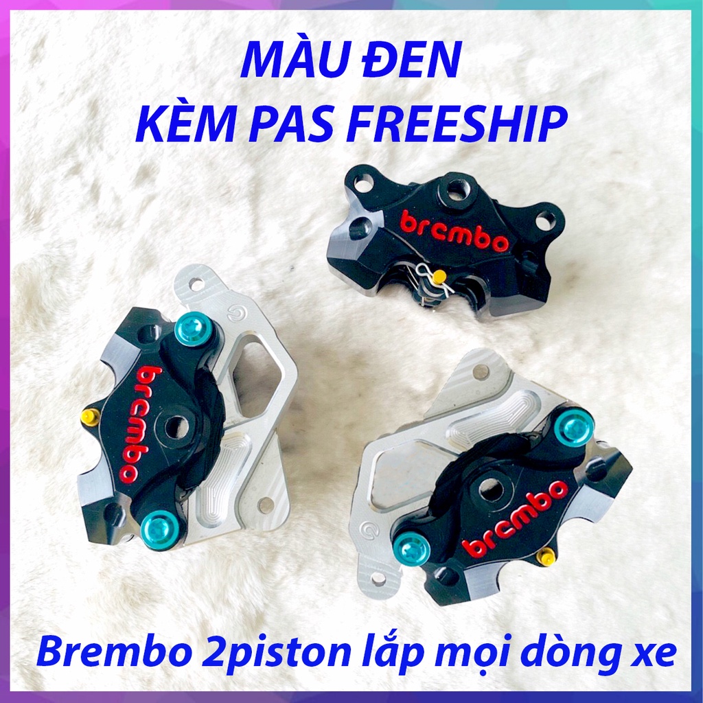 NEW 100% - Heo dầu Trước BRCMBE 2 piston, KÈM PÁT TRƯỚC, Pát CNC tất cả các dòng xe máy thông dụng