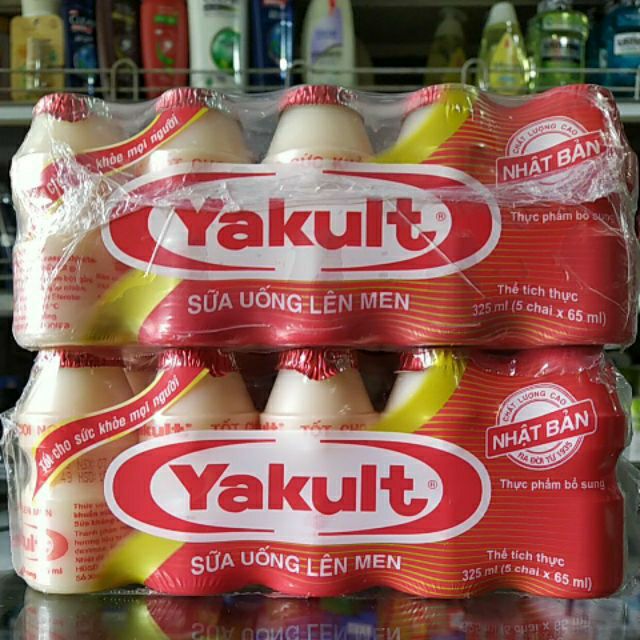 Sữa Uống Lên Men Yakult Vỉ 5 Lọ (Nhận Đơn Qua Grab/NowShip)