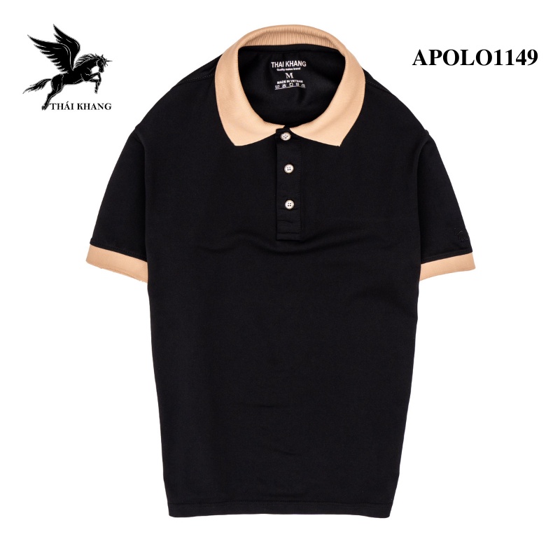 Áo thun polo nam sọc THÁI KHANG vải cá sấu có độ xốp mịn mặc mát thoải mái APOLO114