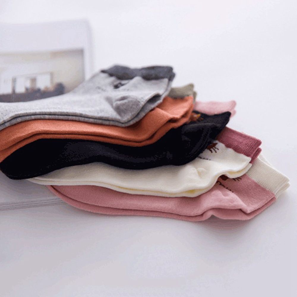 Vớ cotton họa tiết mèo hoạt hình cho nữ