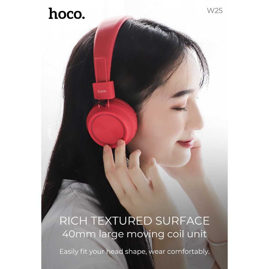 Hoco W25 Tai nghe chụp tai bluetooth chống ồn giá rẻ - tai nghe over ear thể thao siêu bass