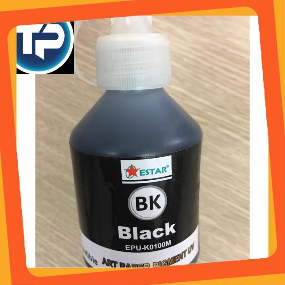 Mực BK Pigment UV cho Epson T50-T60-L800-L805 mầu Đen100ML không phai - Siêu tốt, siêu rẻ