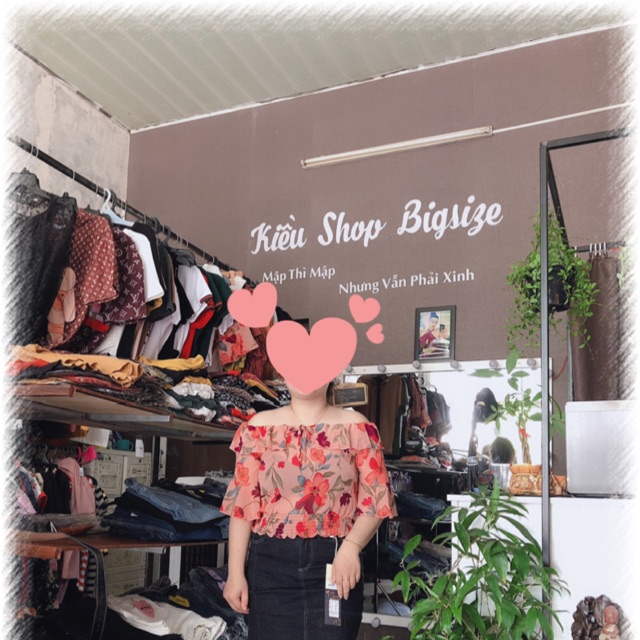 Áo trễ vai hoa chị vân