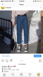 QUẦN JEANS ỐNG SUÔNG [ BIGSIZE]