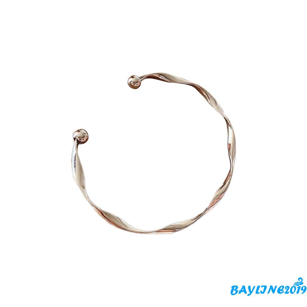 Vòng tay hở thiết kế màu trơn đơn giản cho nữ