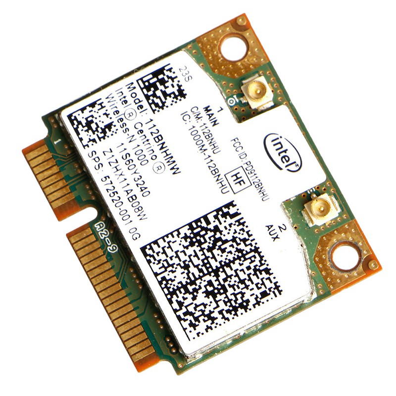Thẻ Wifi Intel Centrino mini không dây chuẩn N 1000 802.11 b/g/n 112BNHMW PCI-E | BigBuy360 - bigbuy360.vn