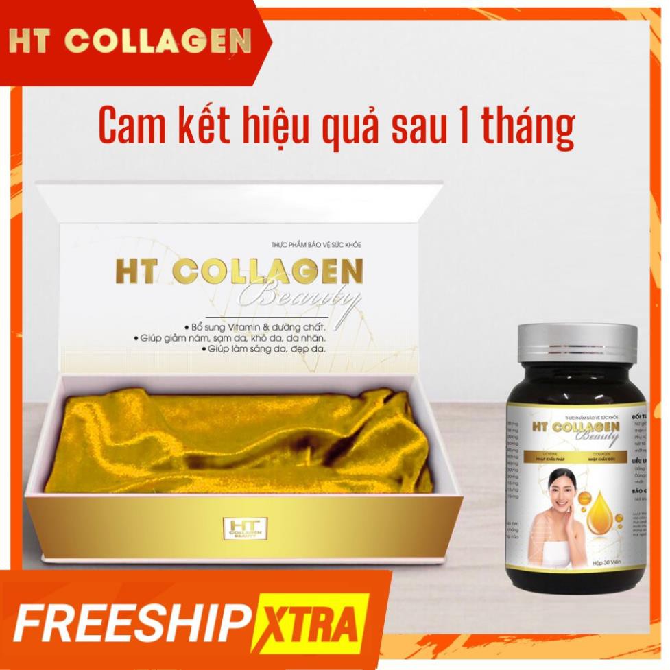 [HIỆU QUẢ SAU 1 THÁNG] Viên uống trắng da căng mịn da bổ sung Collagen HT Collagen Beauty